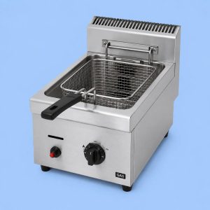 Commercial gas single table top fryer for professional kitchens.